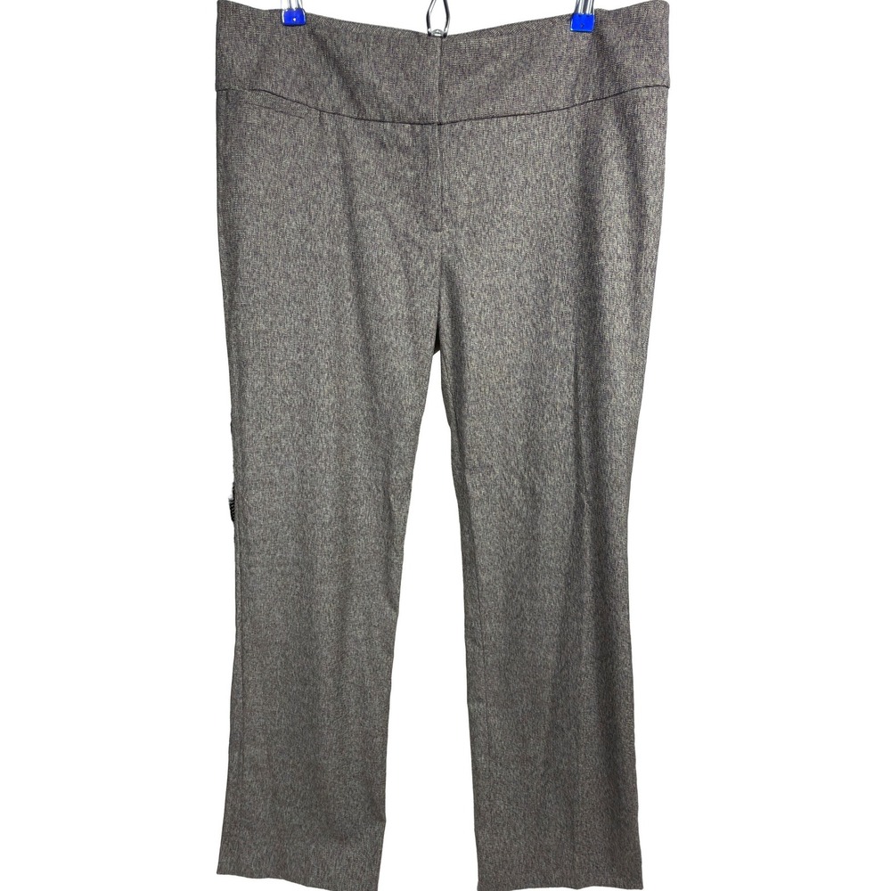 Womyn Olivia Pant 12 Womens Straight Leg Textured Dress Pants Grey